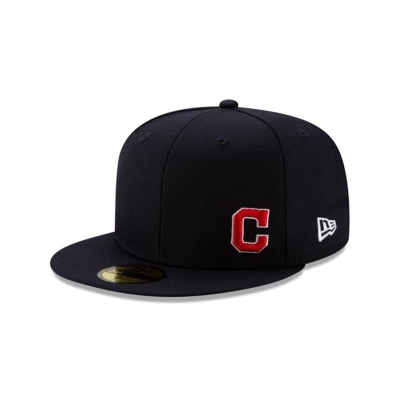 Blue Cleveland Indians Hat - New Era MLB Flawless 59FIFTY Fitted Caps USA3290571